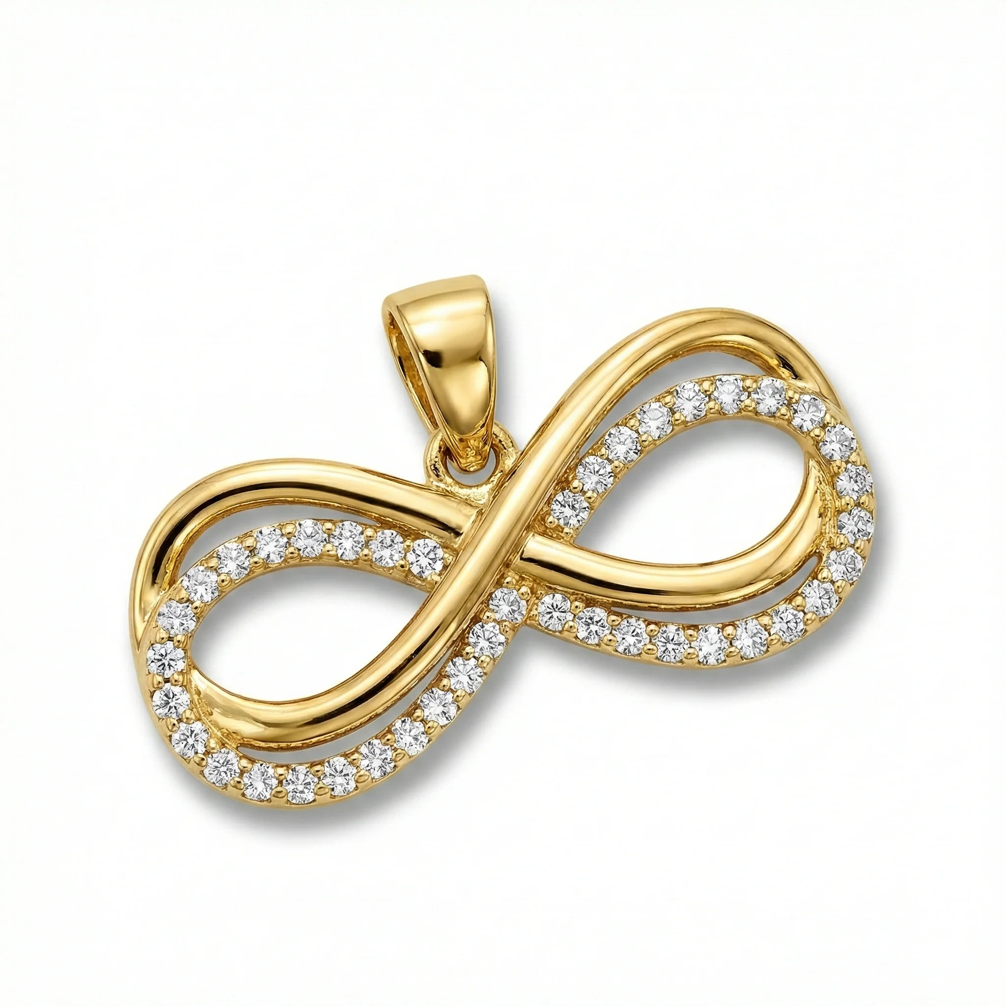 14K Gold | AnhÀnger Infinity mit Zirkonia K153