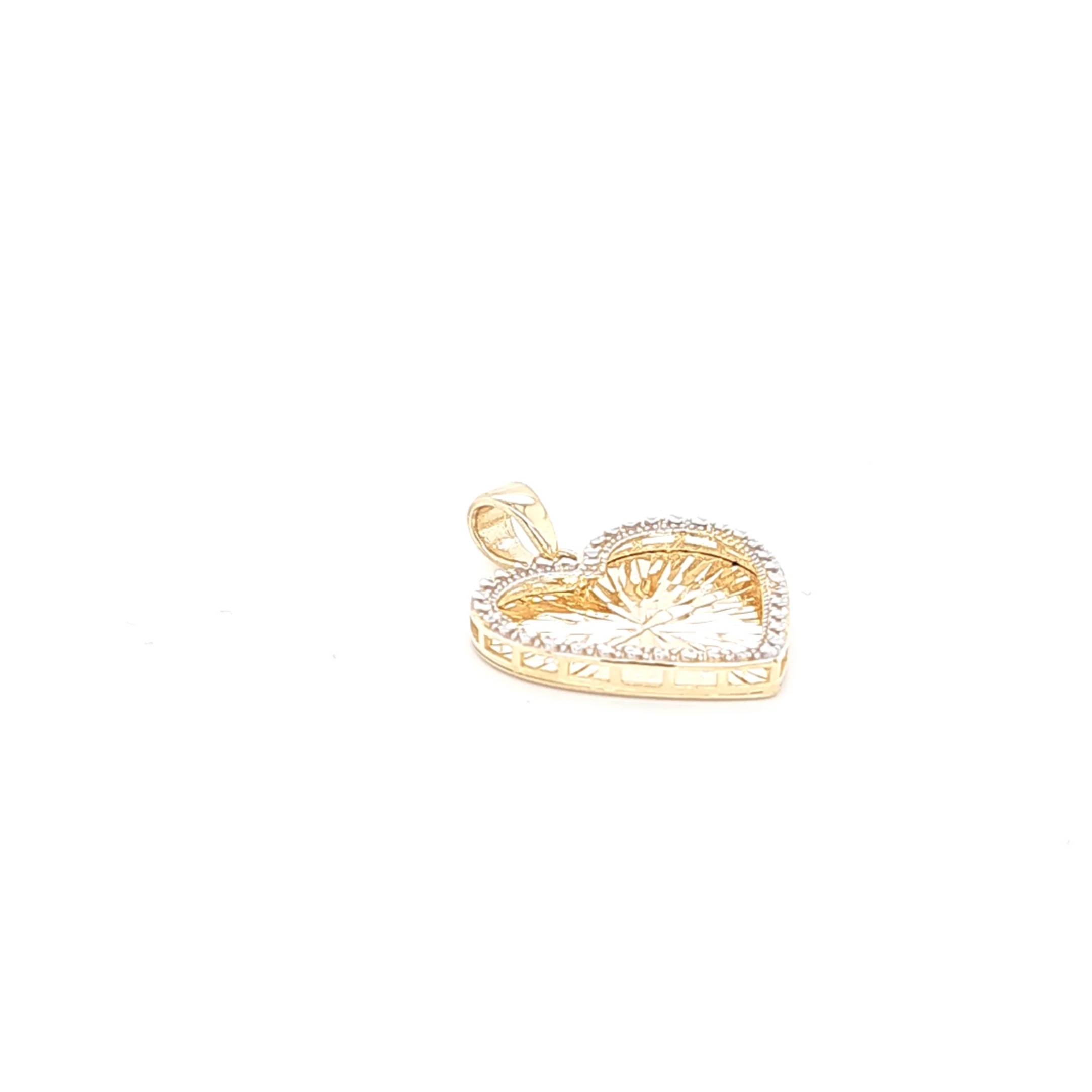 14K Gold | Anhänger Herz mit Zirkonia K151 - Image 2