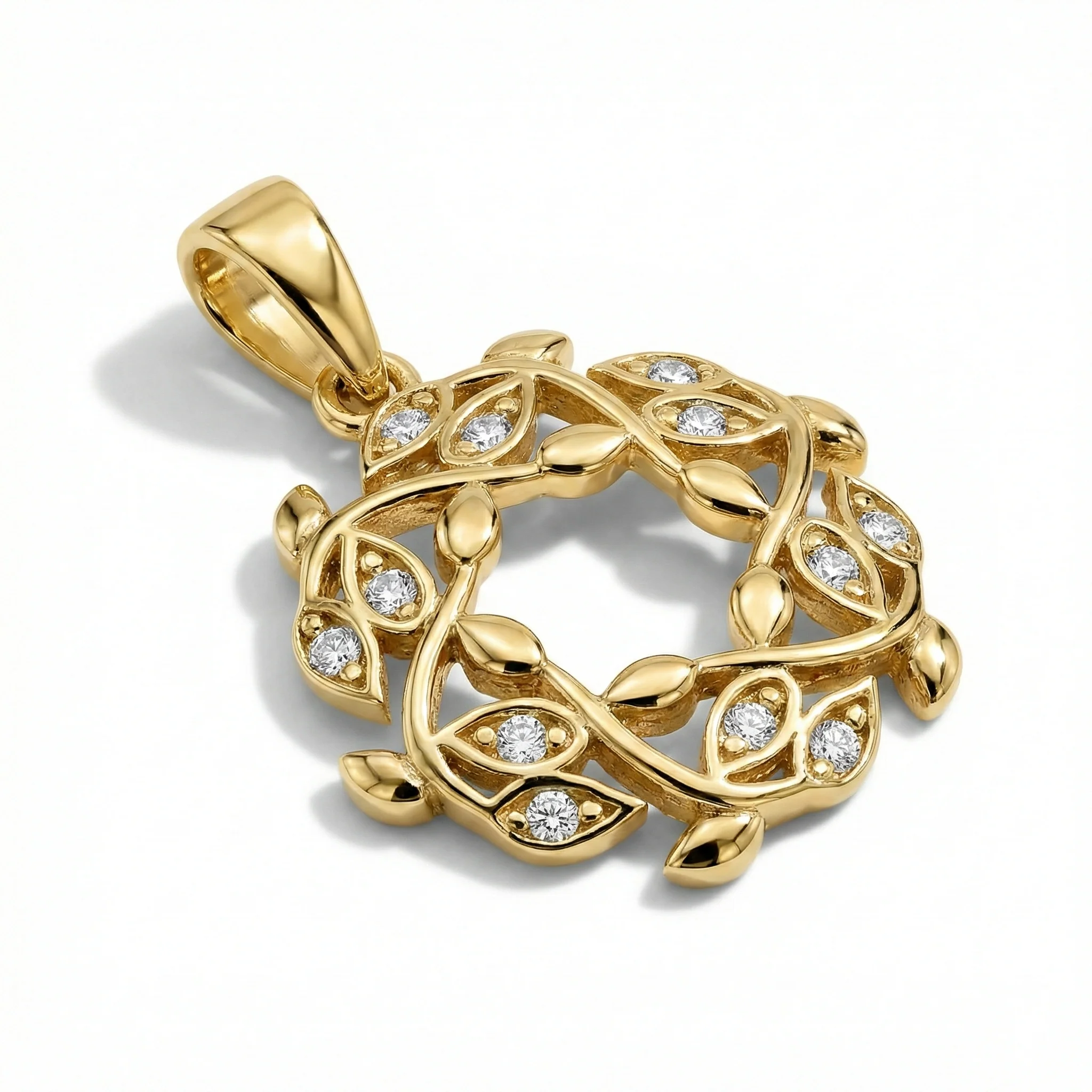14K Gold | AnhÀnger Blume mit Zirkonia K123 - Image 2
