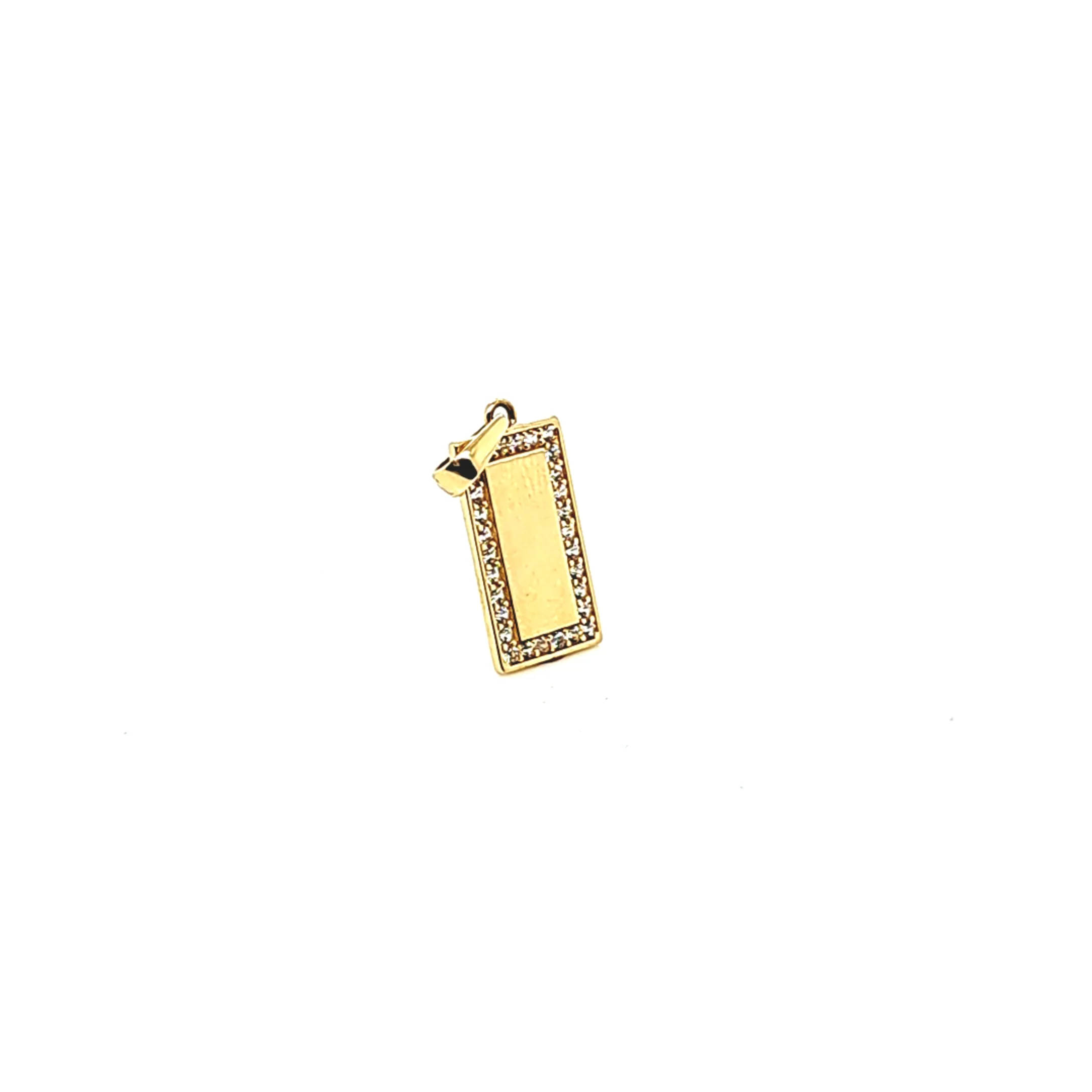14K Gold | Anhänger mit Zirkonia und Rechteck K083 - Image 2