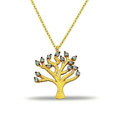14K Gold | Halskette mit Zirkonia K0525A