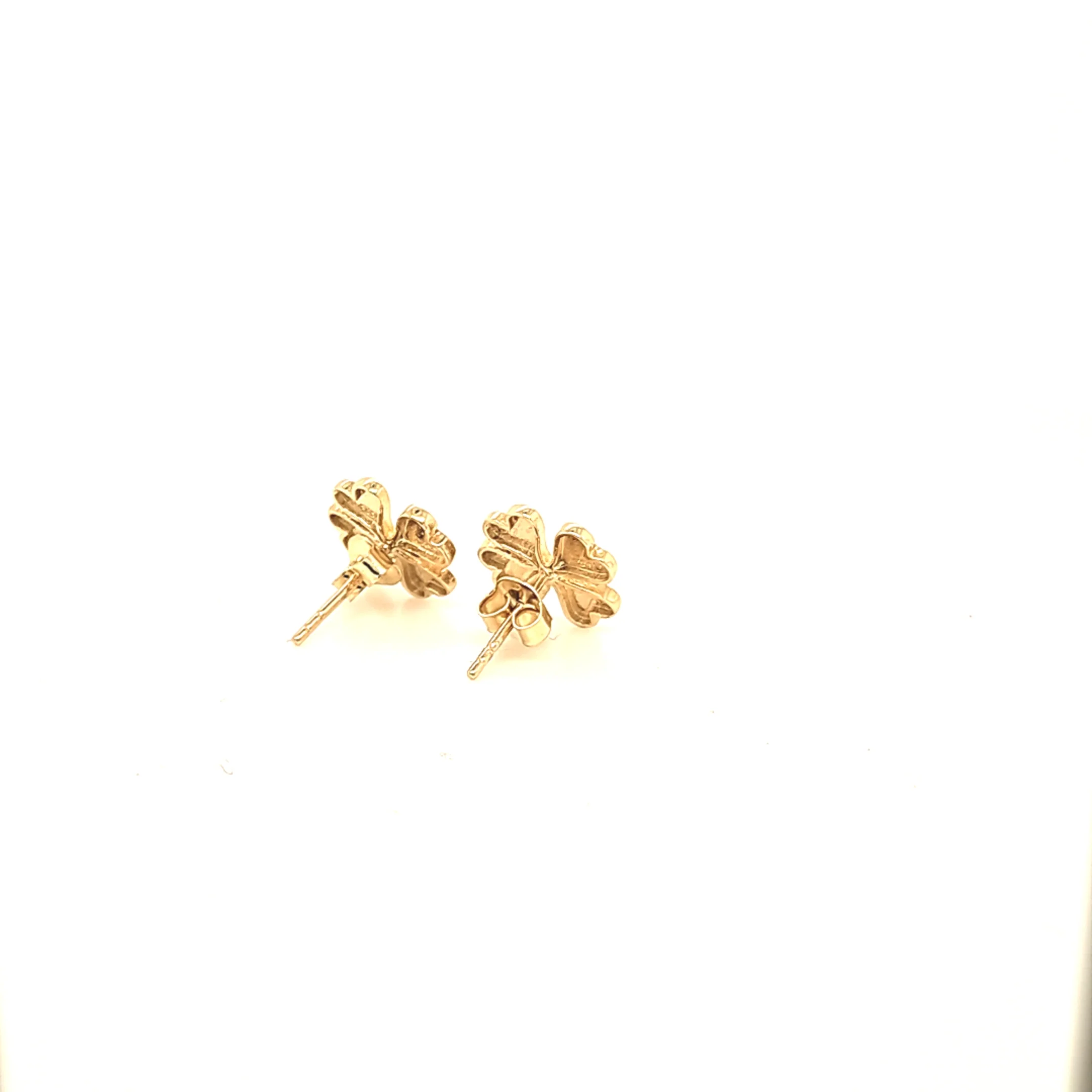 14K Gold | Ohrstecker mit Kleeblatt - Image 2