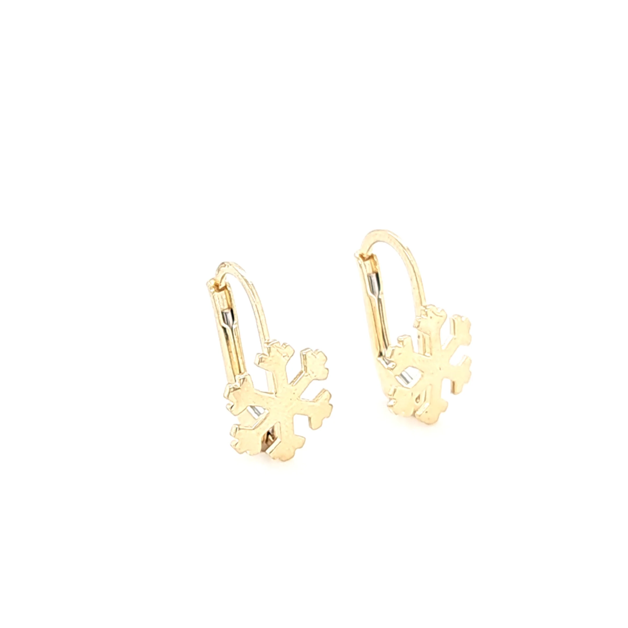 14K Gold | Ohrstecker mit Schneeflocke - Image 2