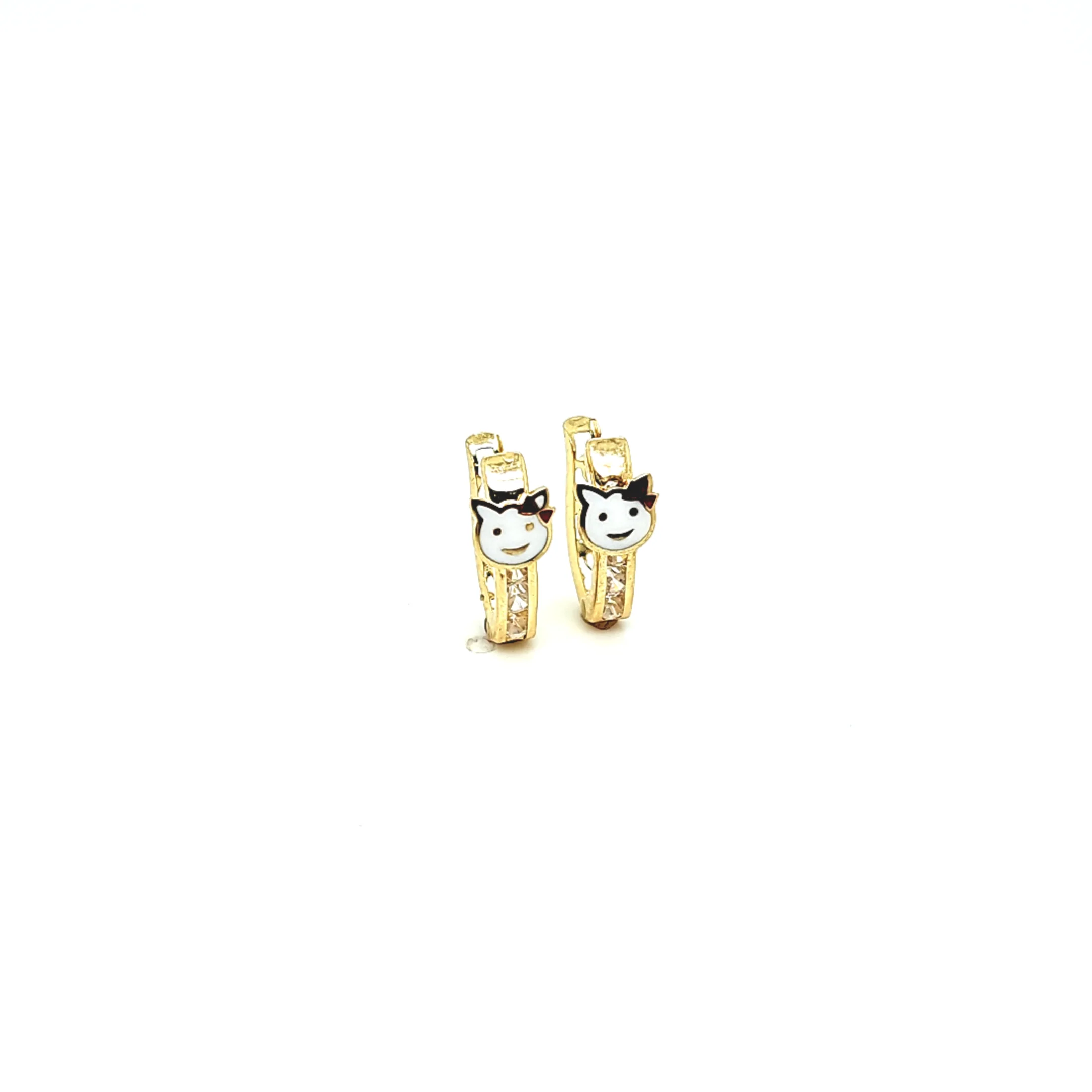 14K Gold | Ohrstecker mit Zirkonia und Kitty - Image 2