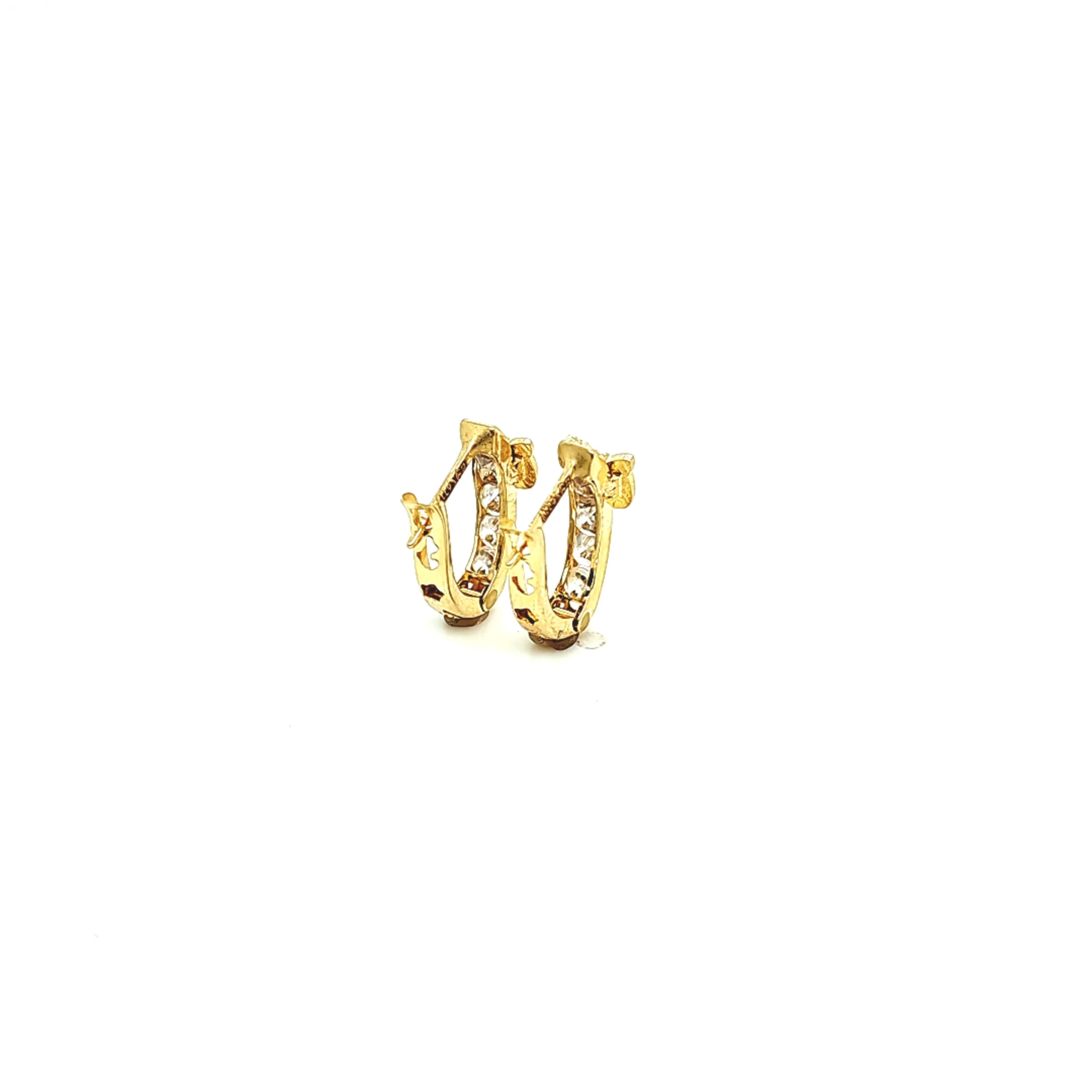 14K Gold | Ohrstecker mit Zirkonia und Kitty - Image 3