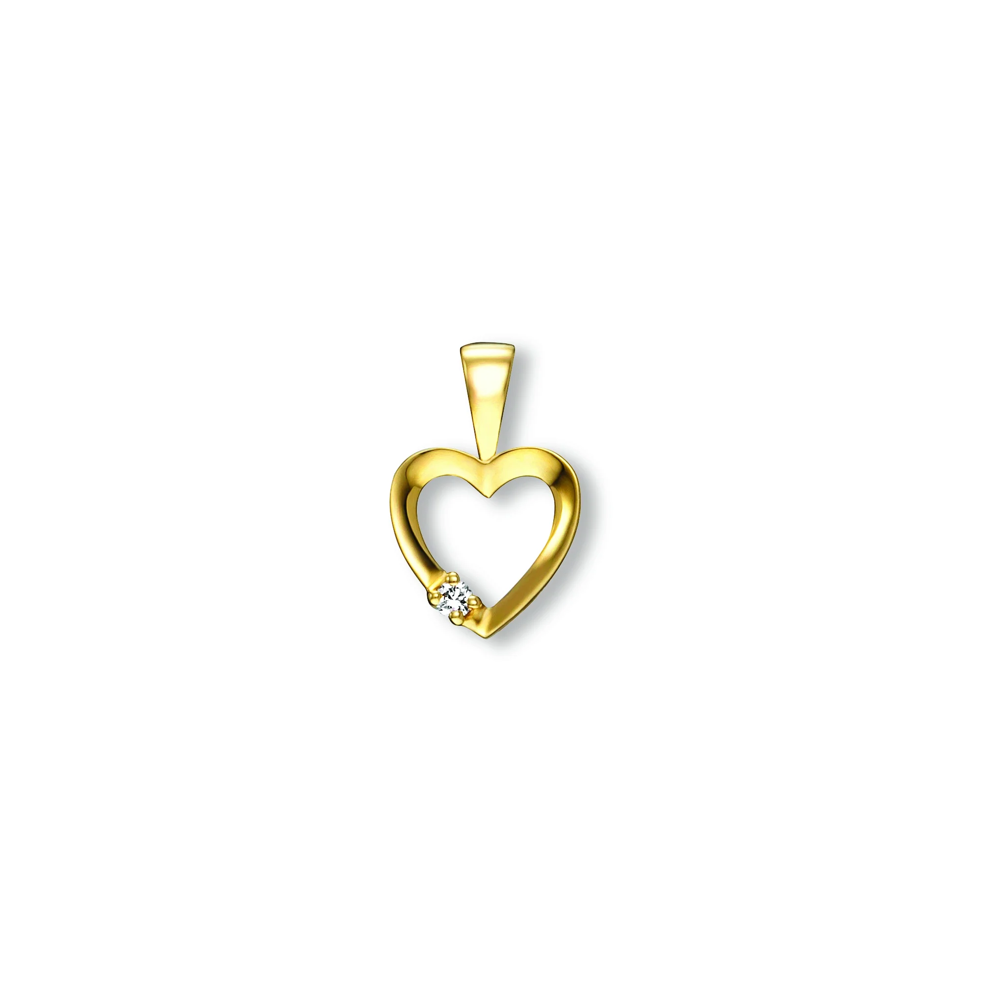 8K Gold | AnhÀnger Herz Zirkonia