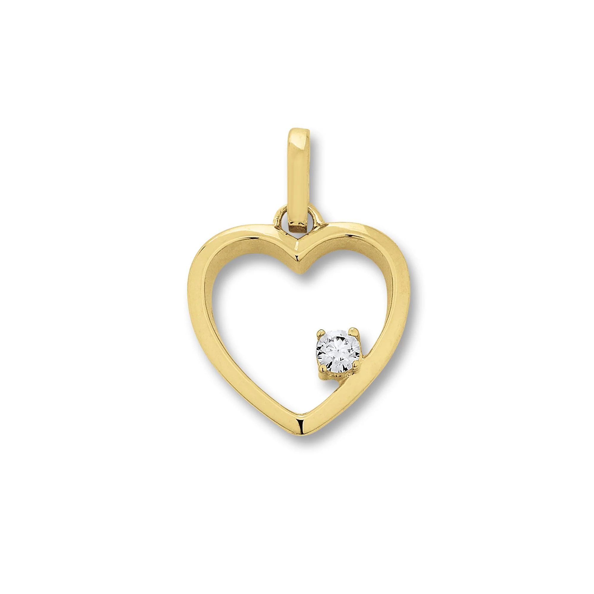 8K Gold | AnhÀnger Herz Zirkonia
