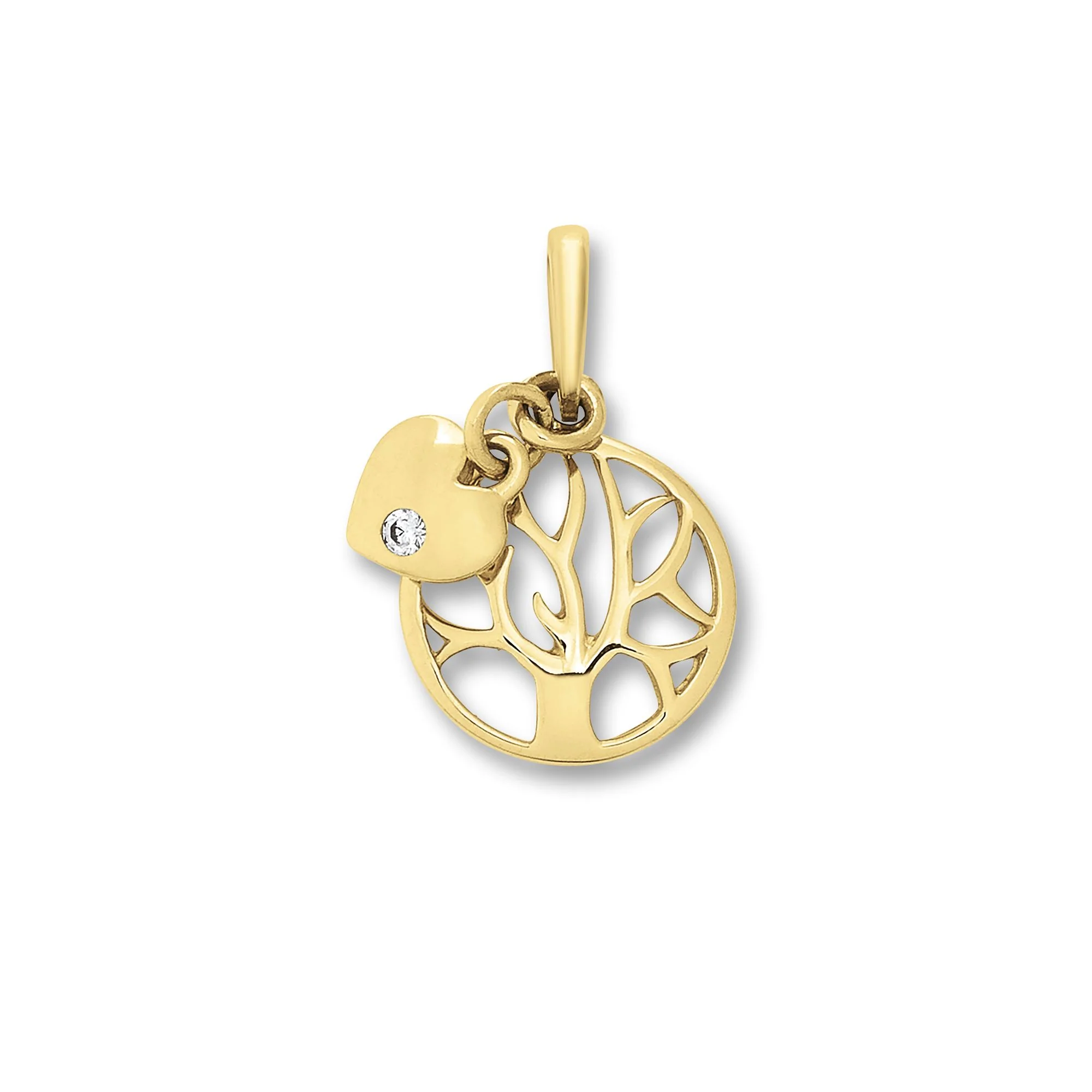 8K Gold | AnhÀnger Lebensbaum Zirkonia