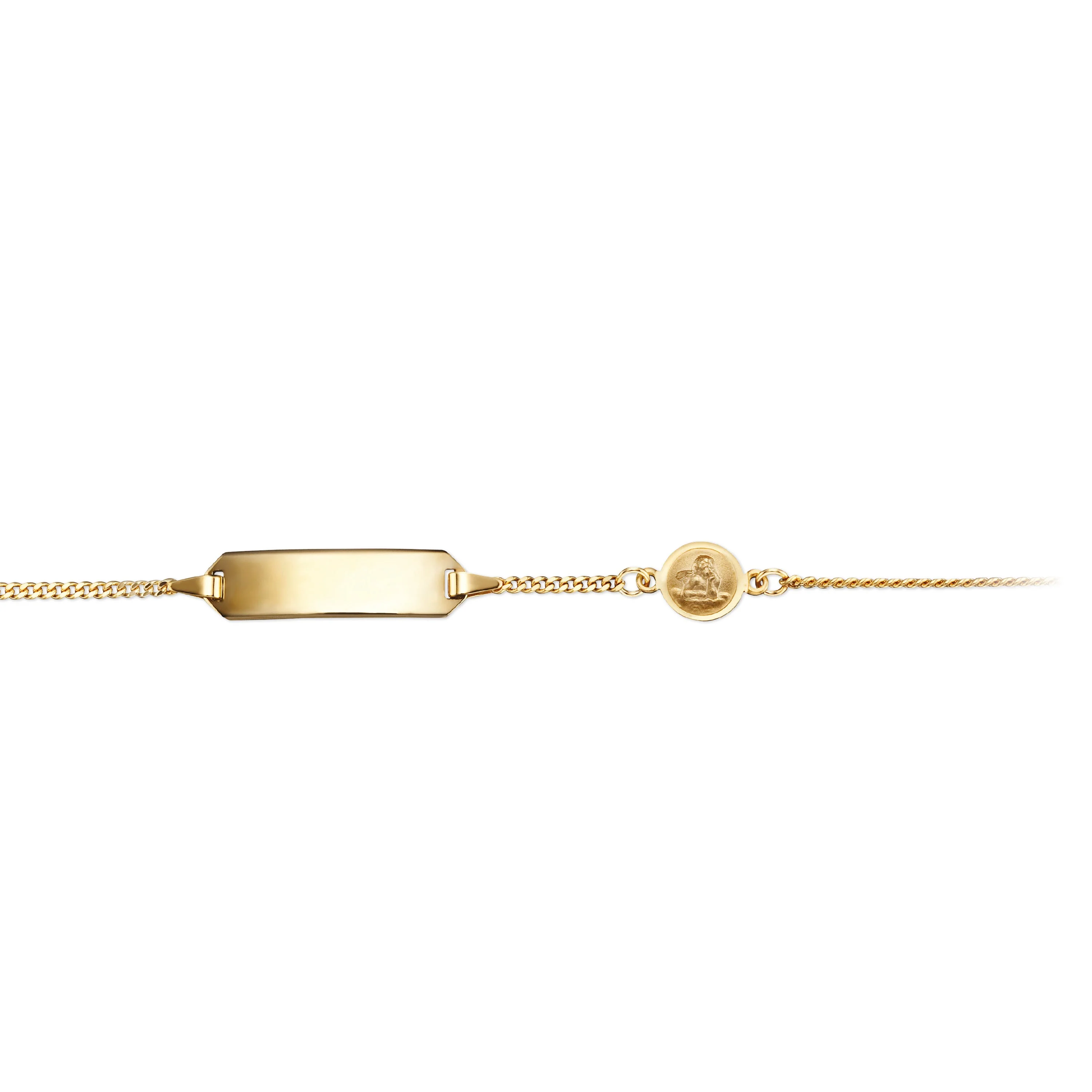 8K Gold | ID-Band Panzer mit Engel 1,40 mm - Image 2