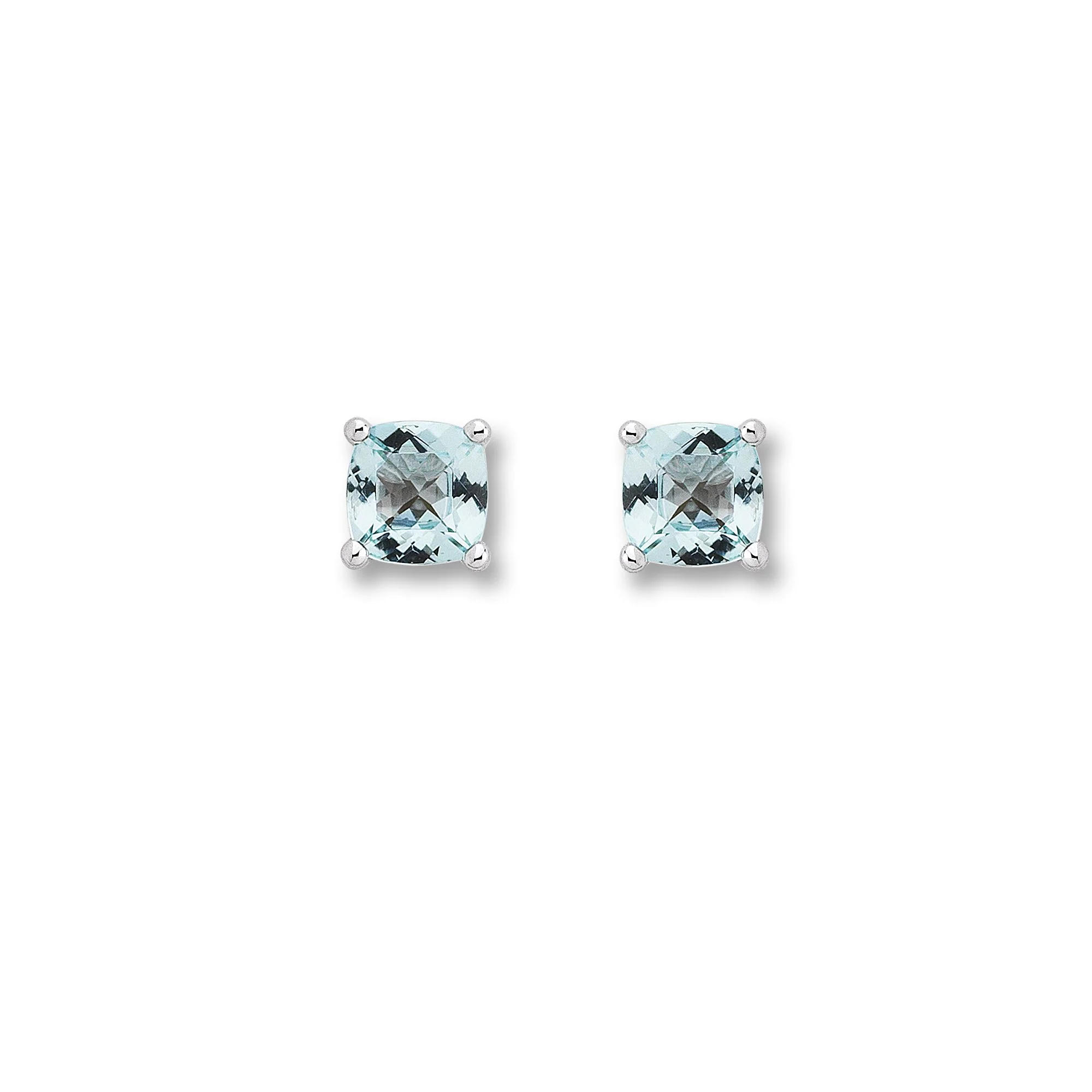 8K Gold | Ohrstecker Blau Topas