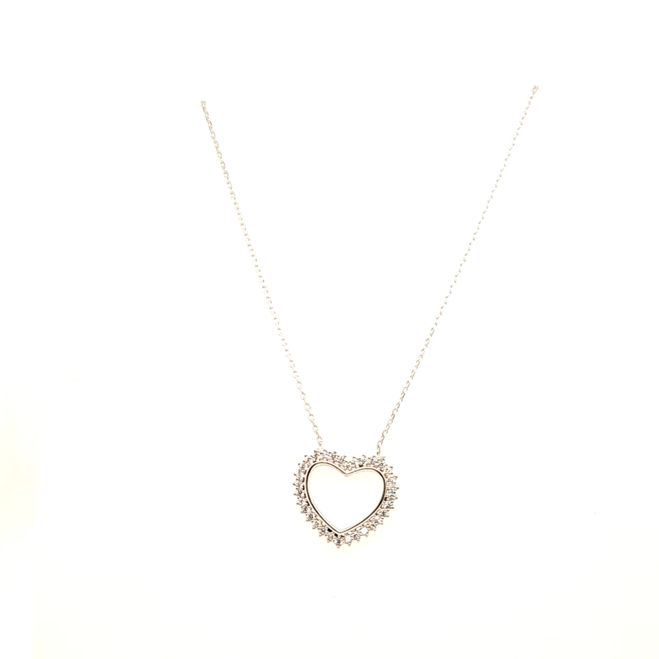 925 Silber | Halskette Herz mit Zirkonia