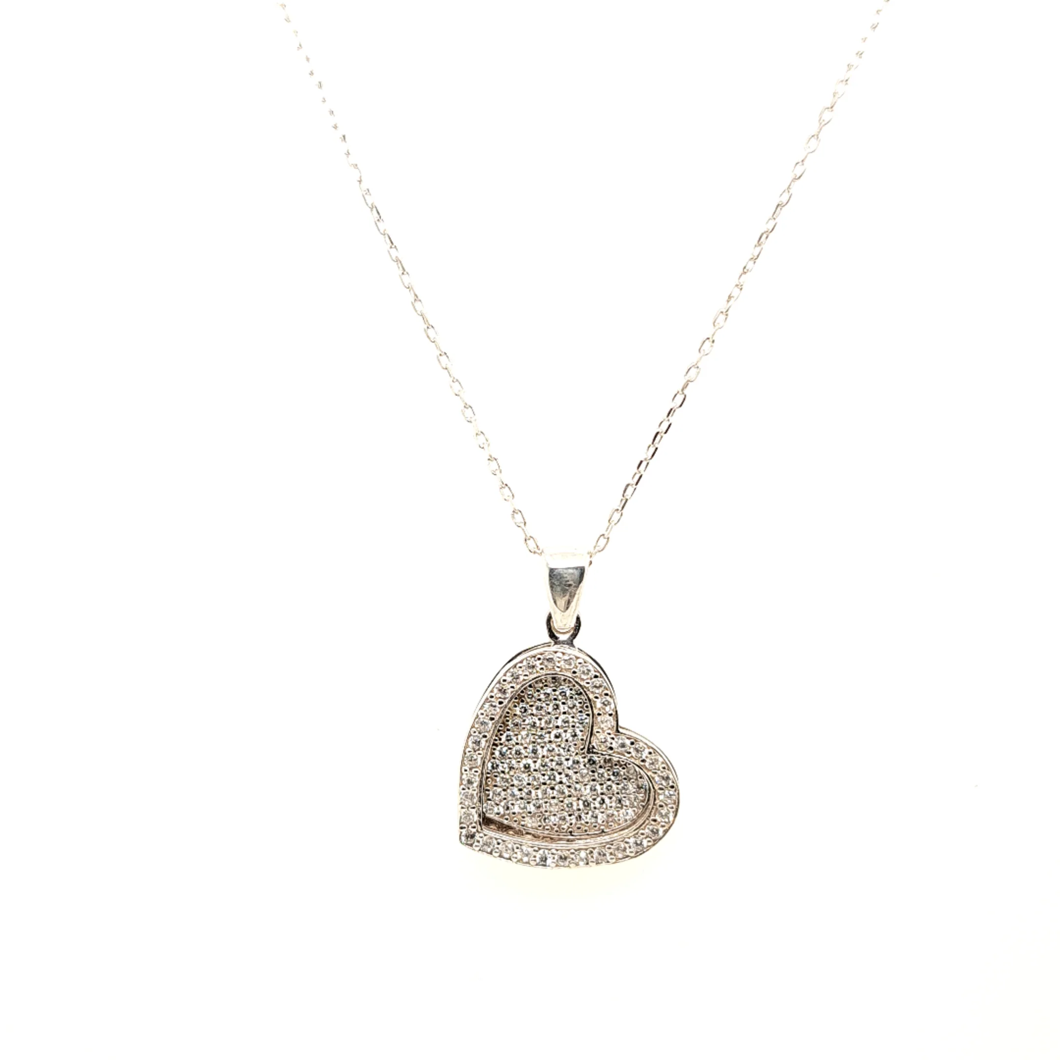 925 Silber |  Halskette Herz mit Zirkonia - Image 2