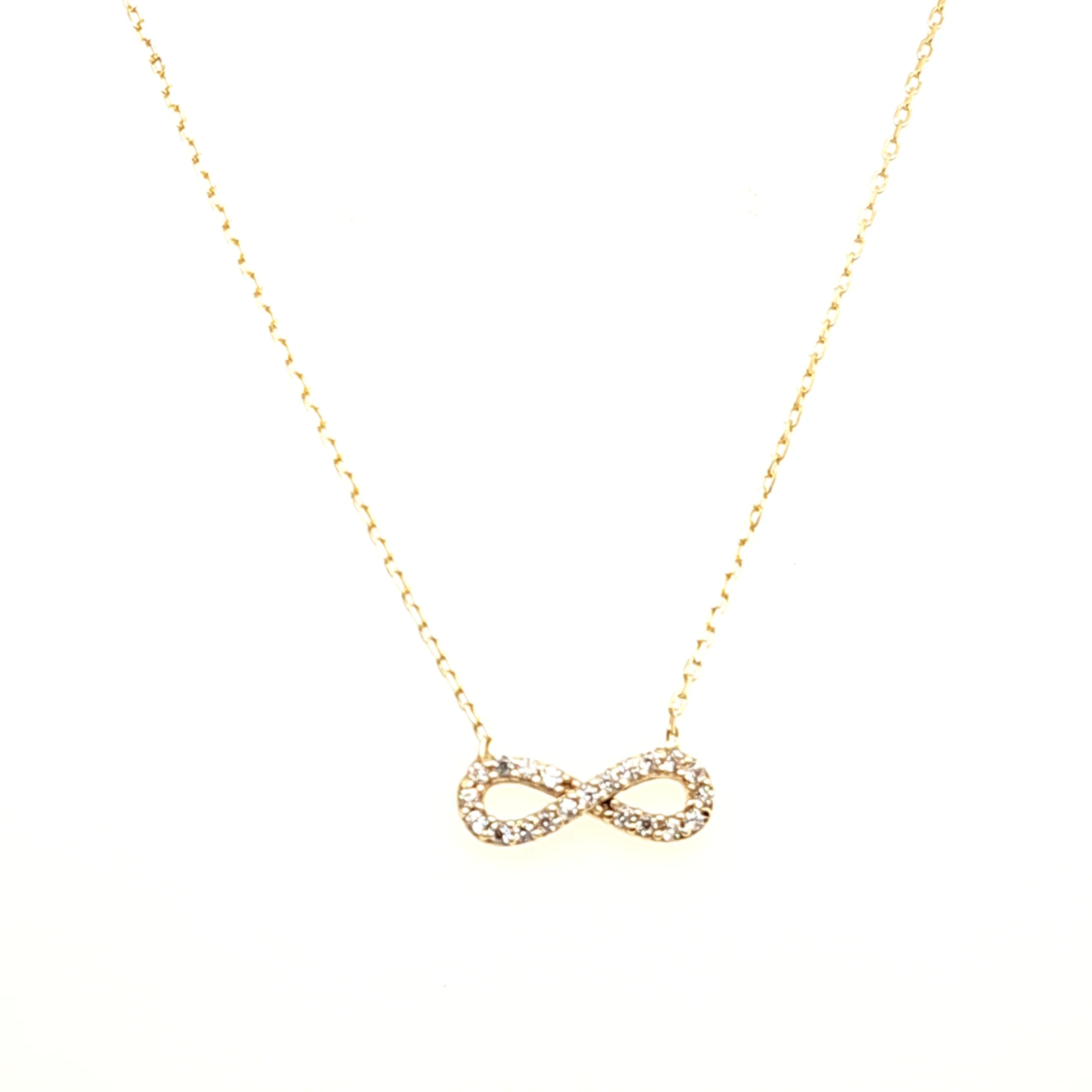 925 Silber |  Halskette Infinity mit Zirkonia Klein - Image 2