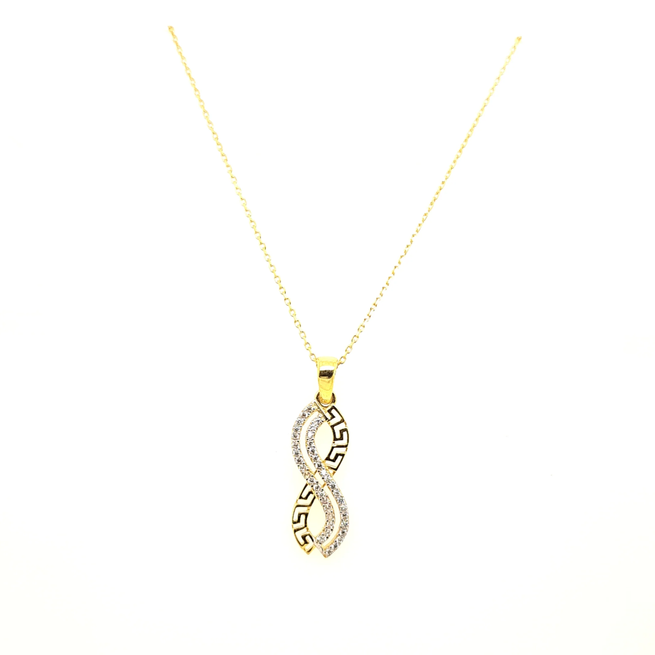 925 Silber | Halskette Infinity mit Zirkonia