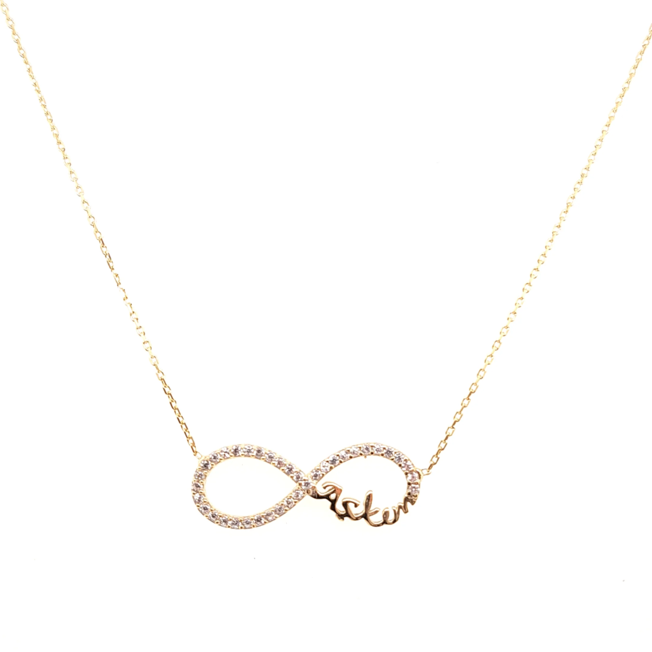 925 Silber |  Halskette Infinity mit Zirkonia und Askim - Image 3