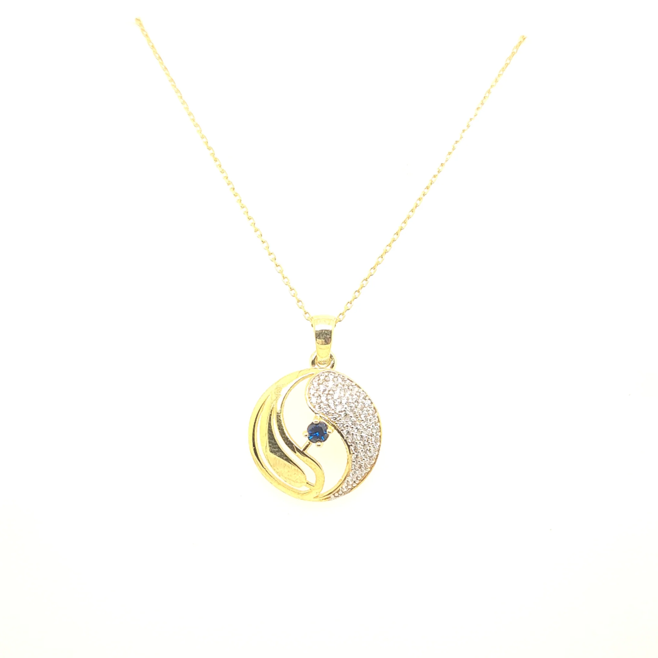 925 Silber |  Halskette Rund mit Zirkonia - Image 2