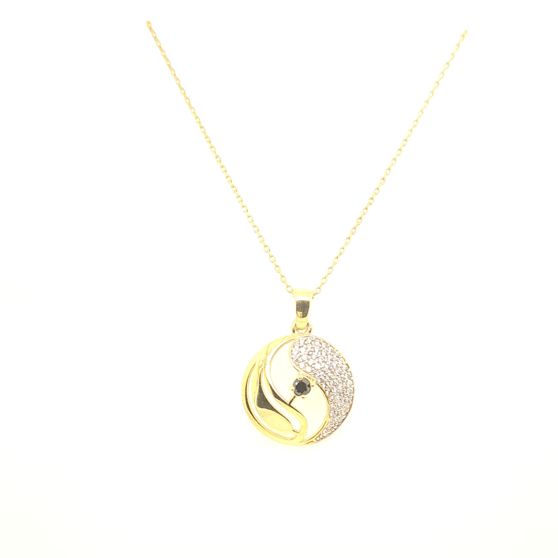925 Silber |  Halskette Rund mit Zirkonia - Image 4