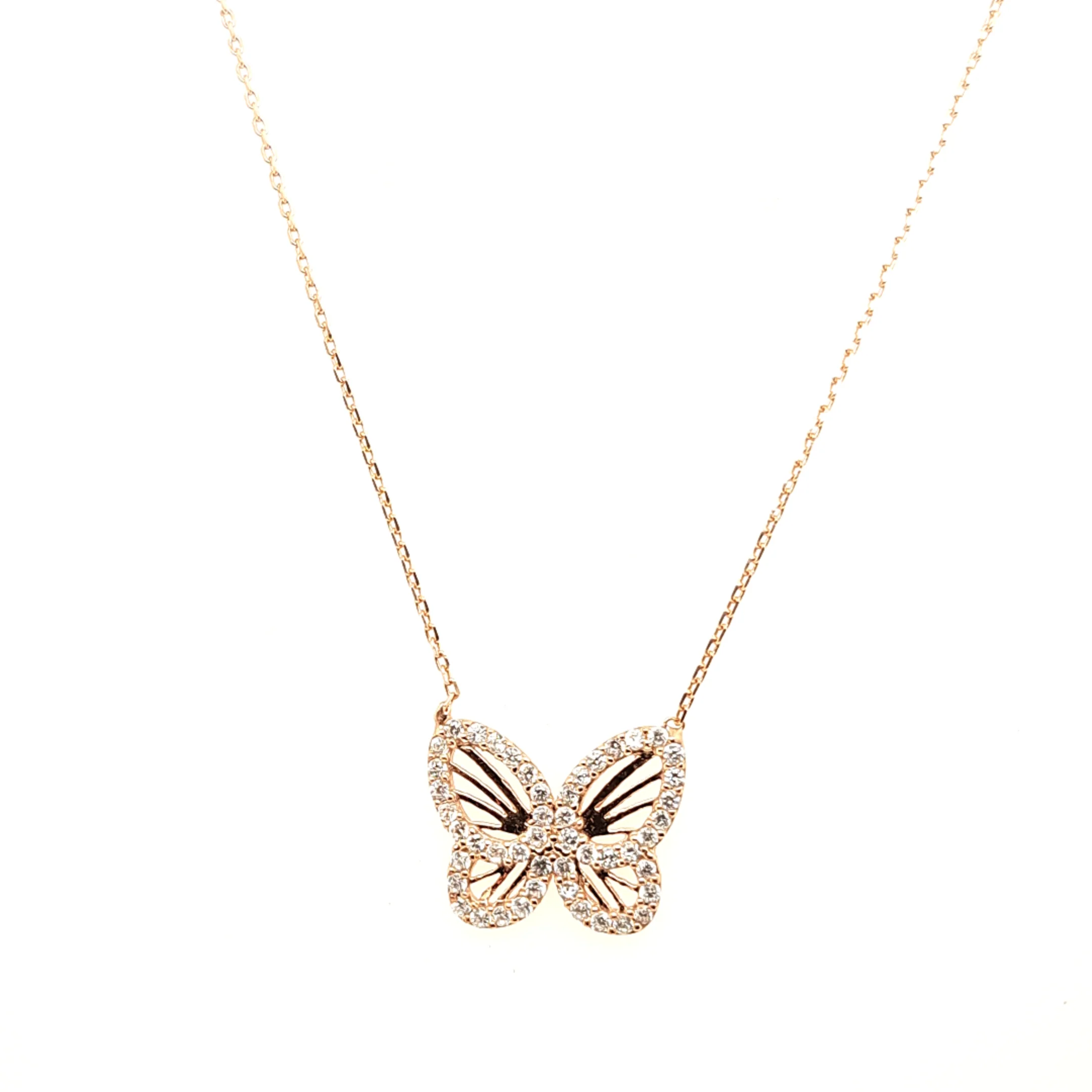 925 Silber | Halskette Schmetterling mit Zirkonia - Image 2