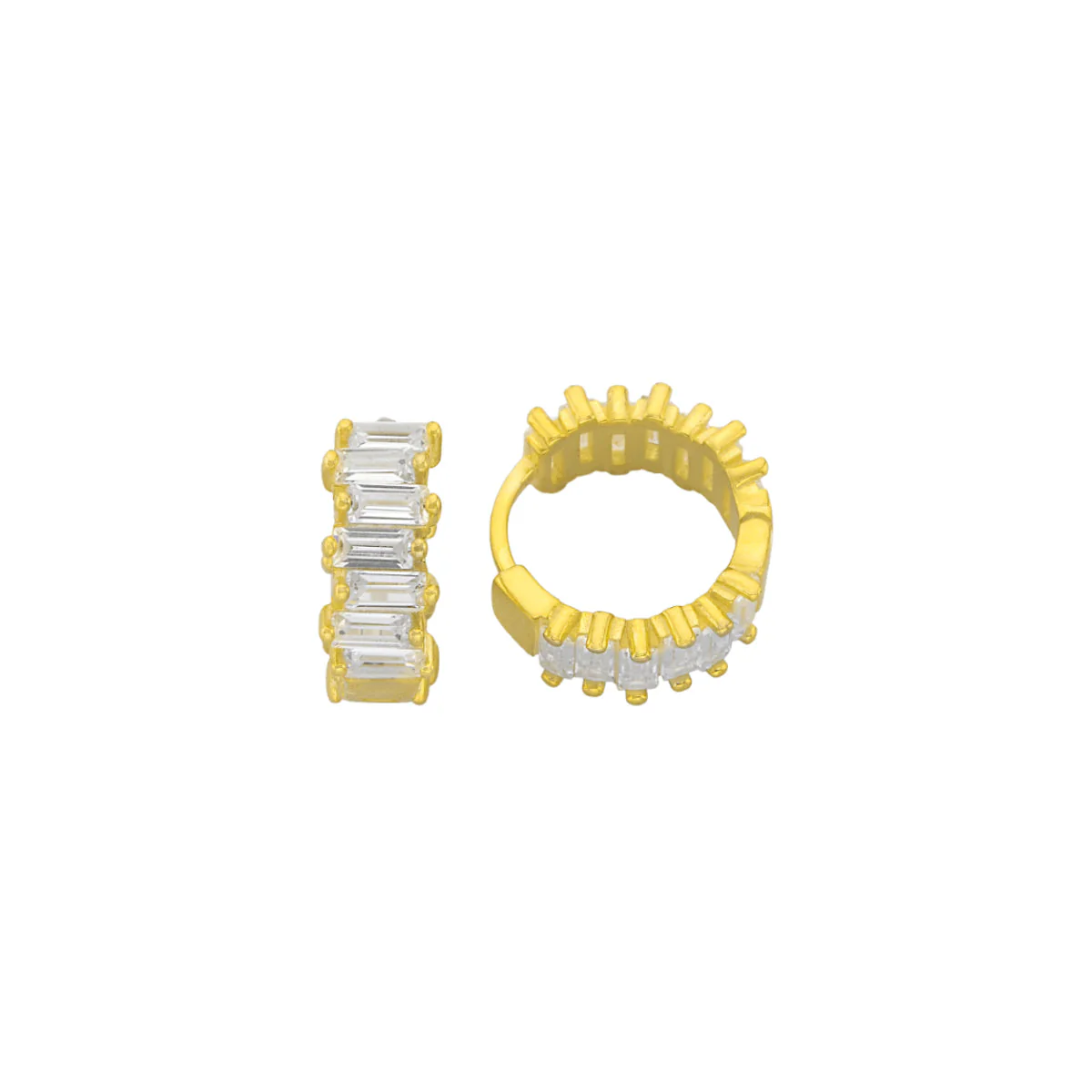 Baguette Round Ohrring