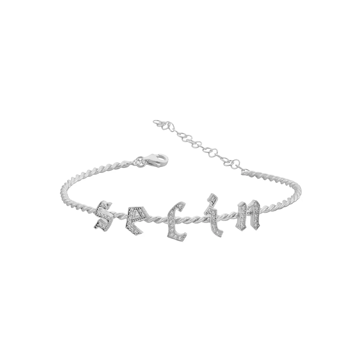 Burma Armband mit Zirkonia Buchstaben Gothic - Image 2