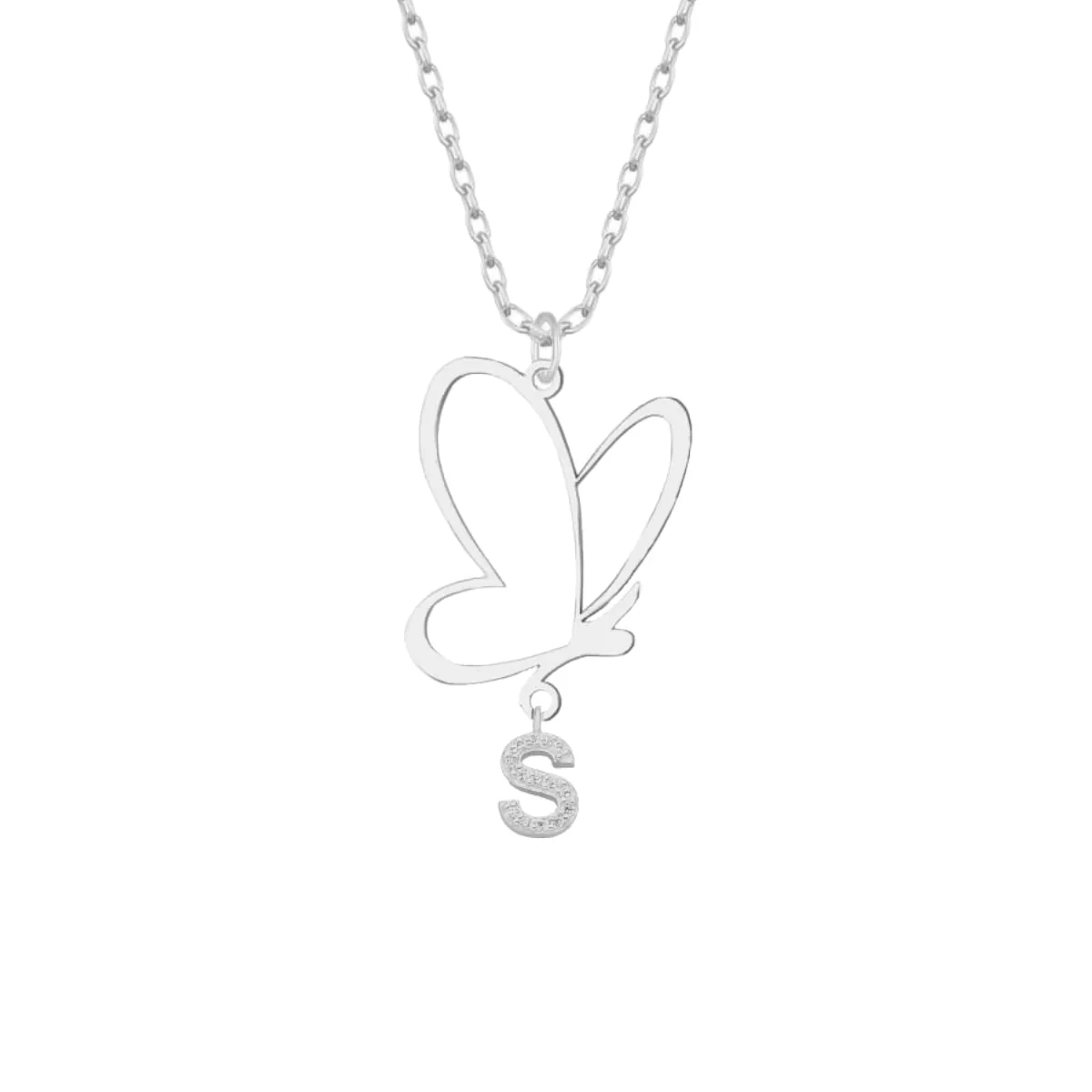 Butterfly Kette mit Wunschbuchstabe - Image 2