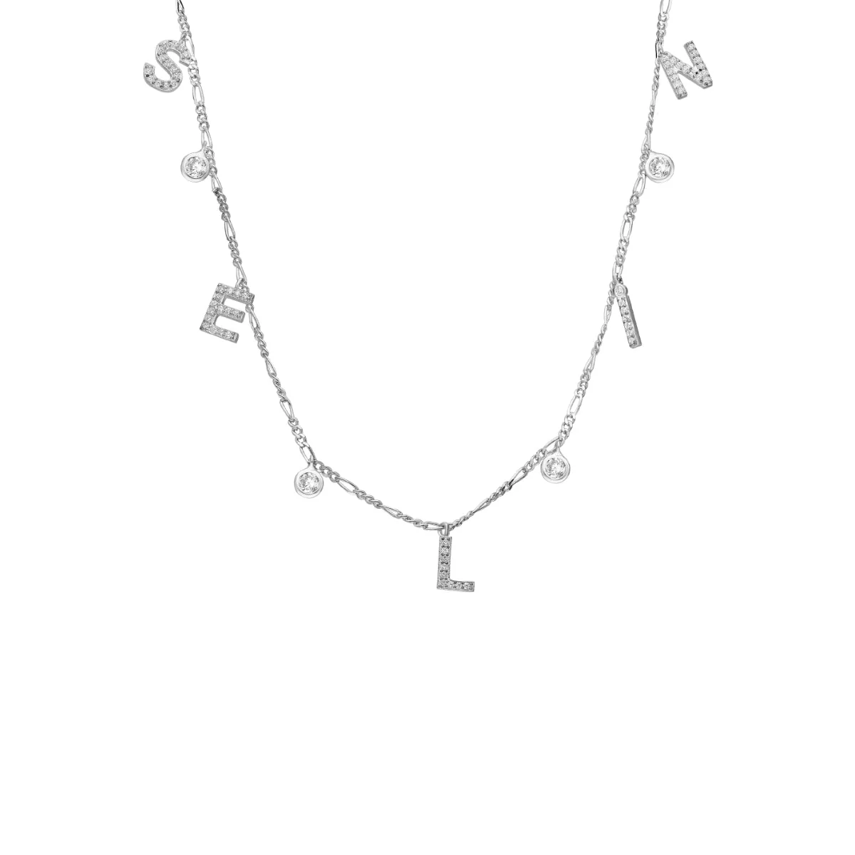Namenskette mit Zirkonia Stein - Image 2