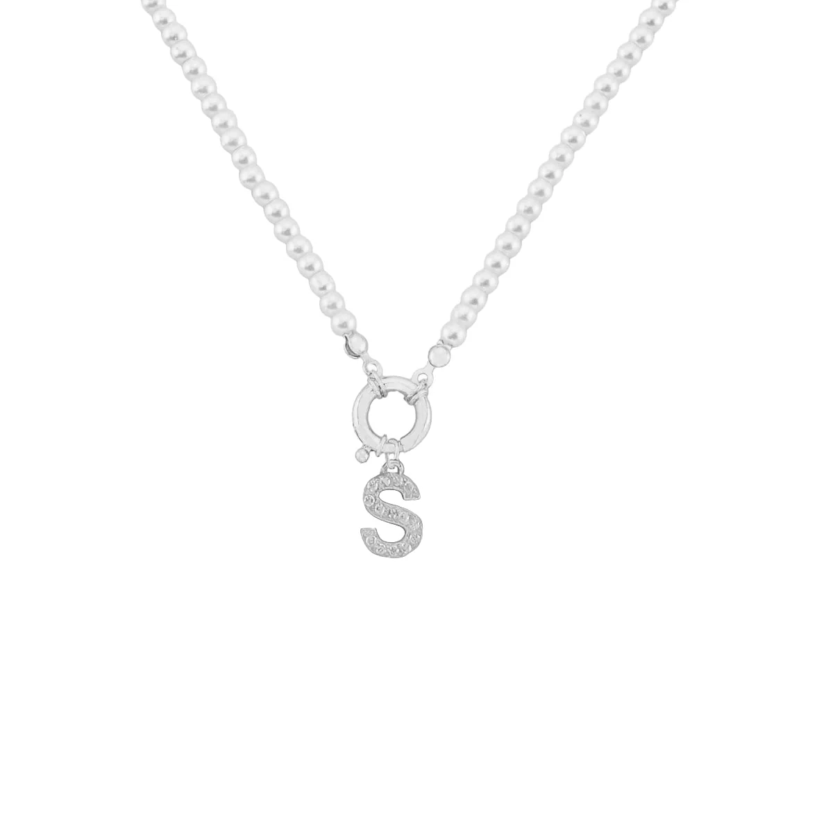 Pearl Chain zirkonia Buchstaben Halskette - Image 2