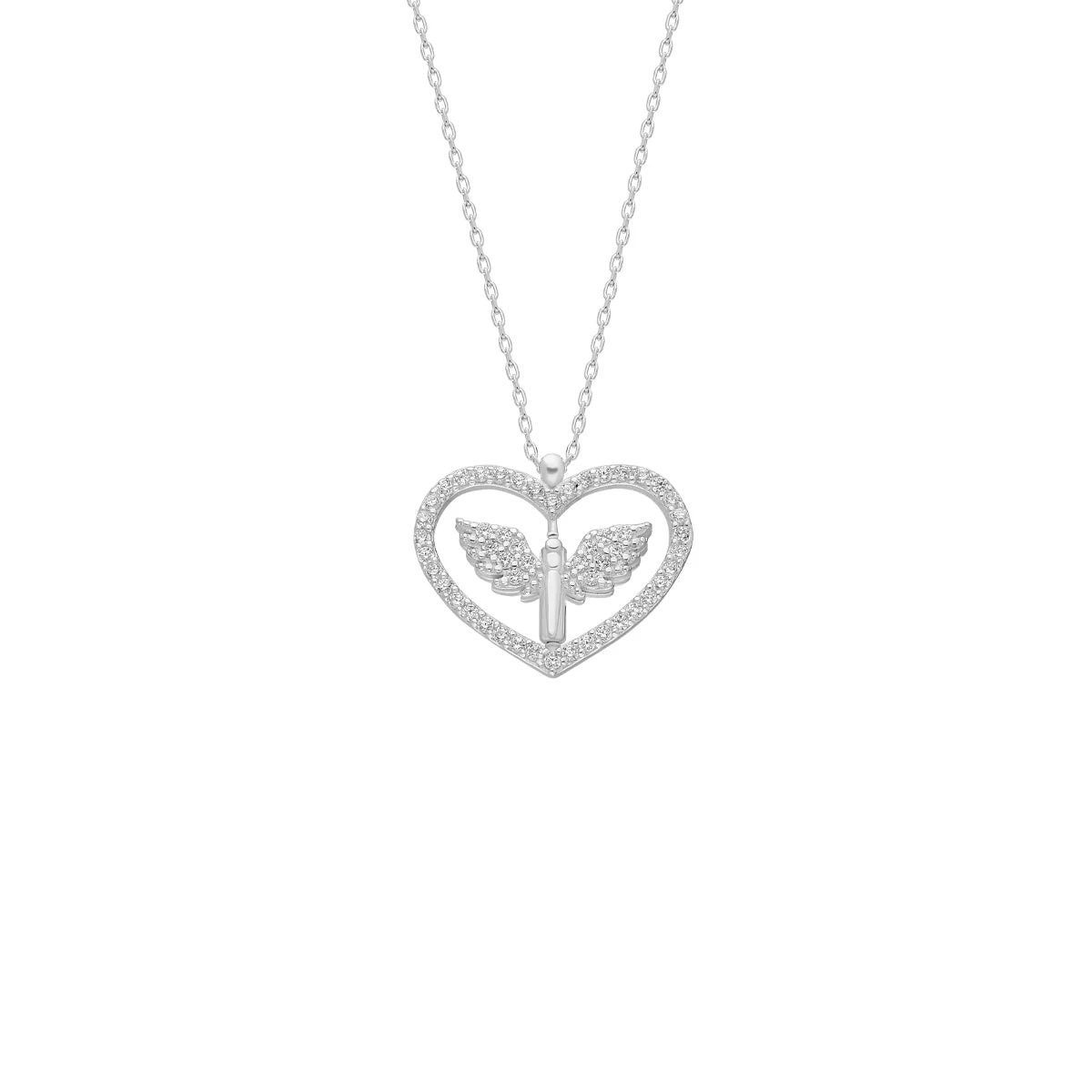 Rotierende Schutzengelkette mit Zirkonia - Image 2