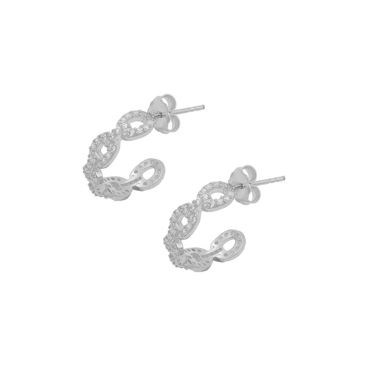 Zell Chain Design Zirkonia Ohrring - Image 2